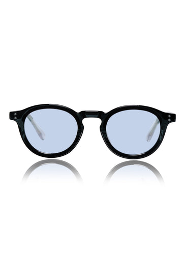 Legacy Round Sunglasses – UV400 Polarized (Trans Blue)