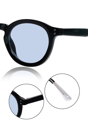 Legacy Round Sunglasses – UV400 Polarized (Trans Blue)