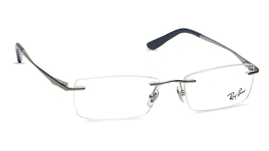 RAY-BAN Grey Rectangle Rimless Eyeglasses (RX6303I250253|52)