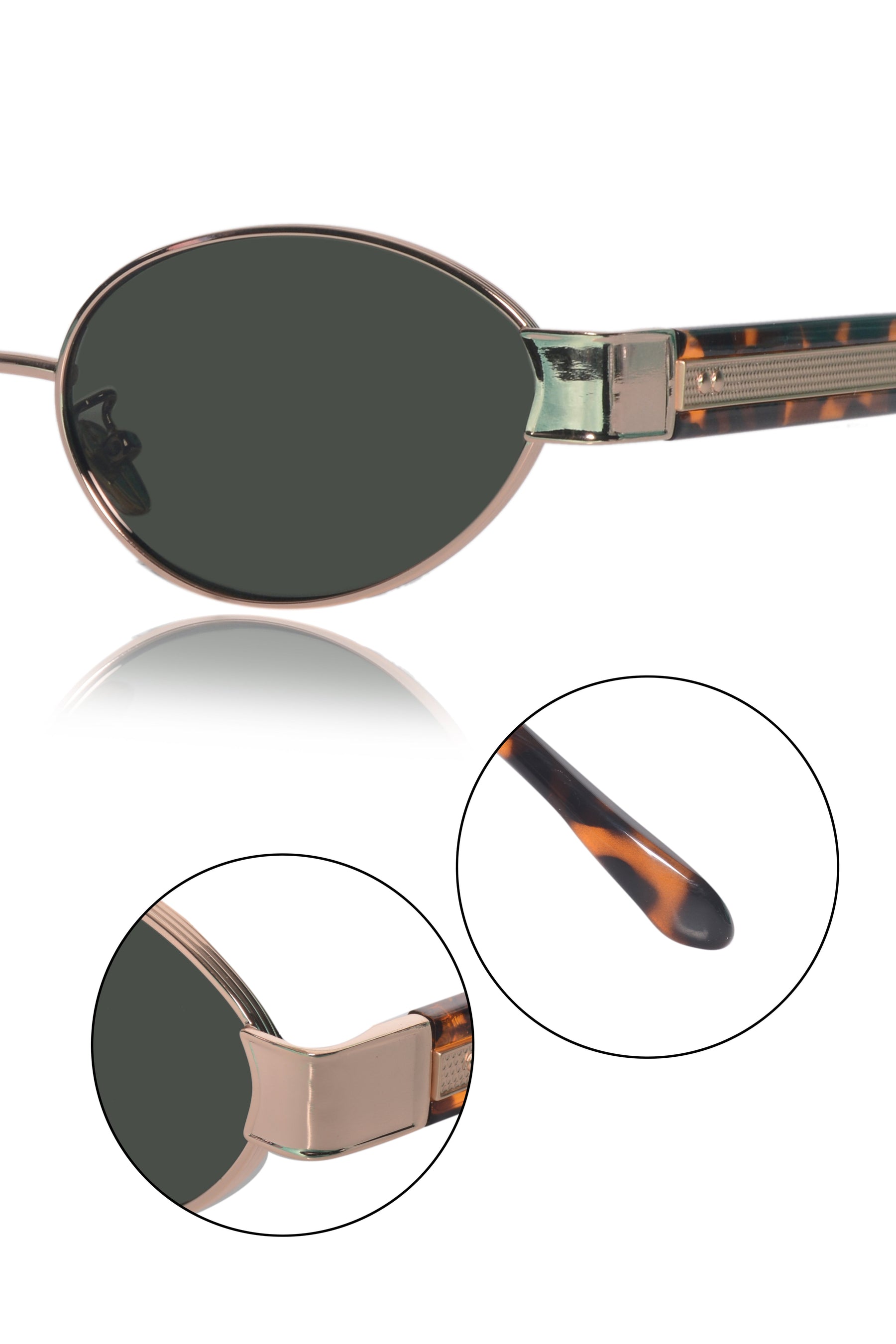 Legacy Metal Oval Sunglasses – UV400 Polarized (Gold)