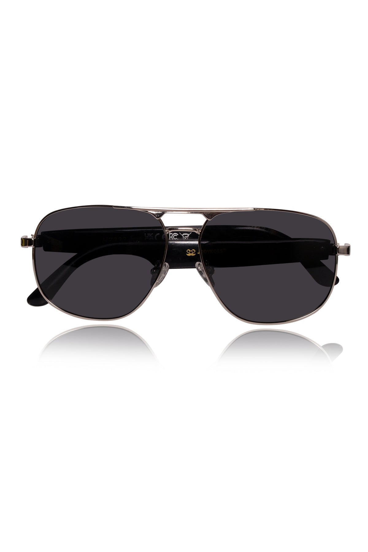 Jodykoes Square Smart Sunglasses with Speaker and Voice Assistant (Grey)