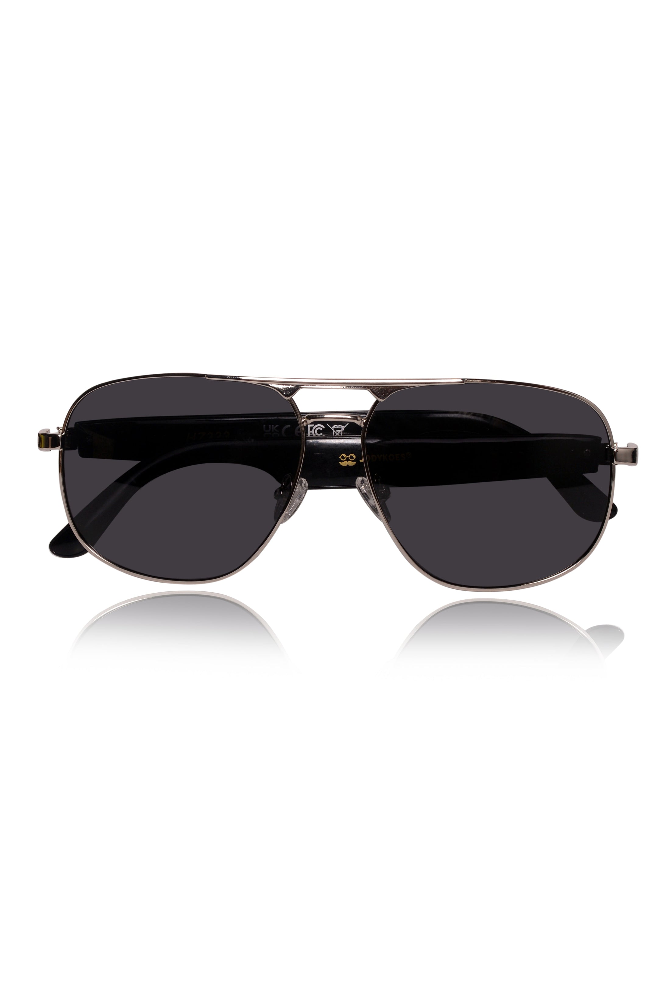 Jodykoes Square Smart Sunglasses with Speaker and Voice Assistant (Grey)
