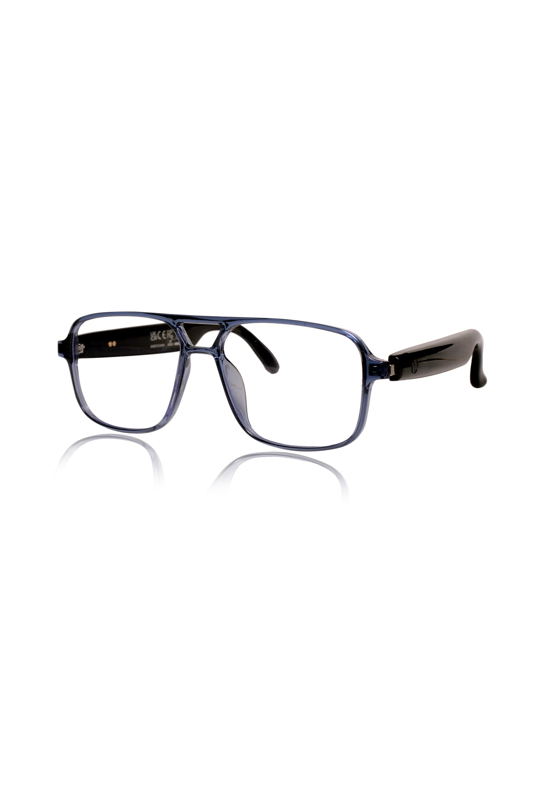 Jodykoes Square Smart Glasses with Speaker and Voice Assistant (Black)