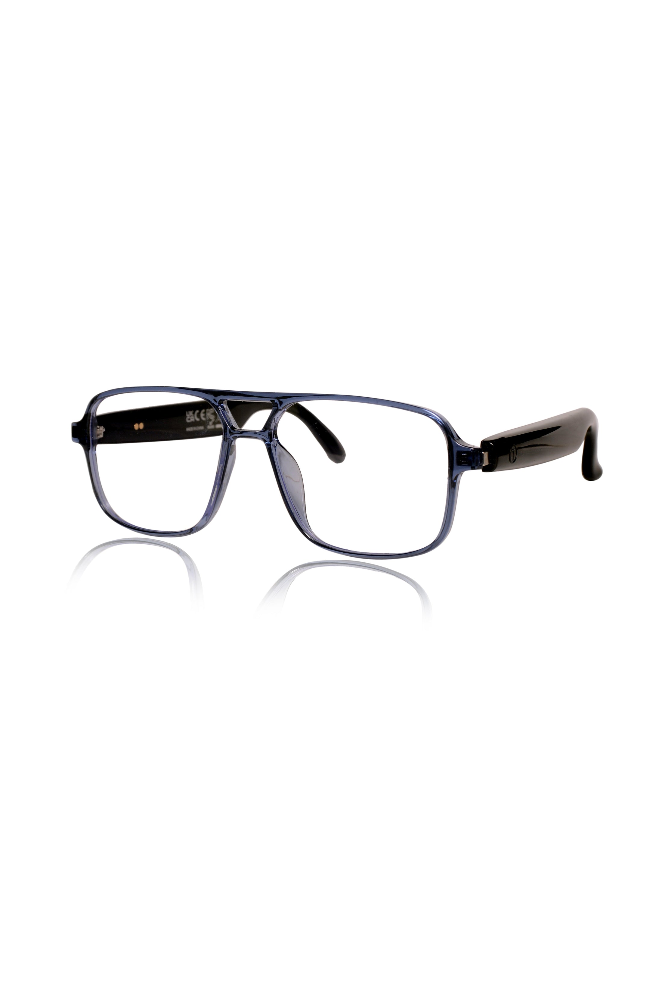 Jodykoes Square Smart Glasses with Speaker and Voice Assistant (Black)