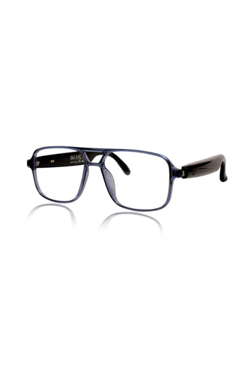 Jodykoes Square Smart Glasses with Speaker and Voice Assistant (Black)