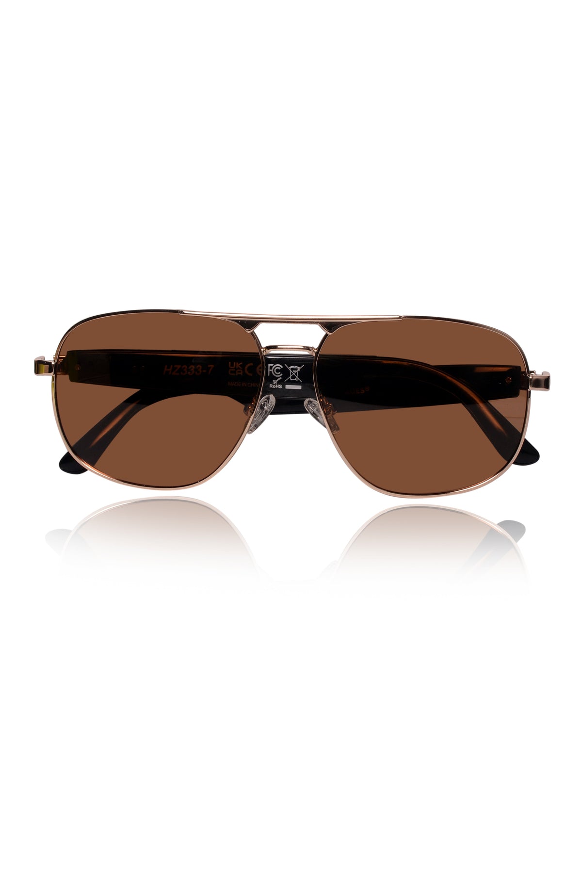 Jodykoes Square Smart Sunglasses with Speaker and Voice Assistant (Brown)