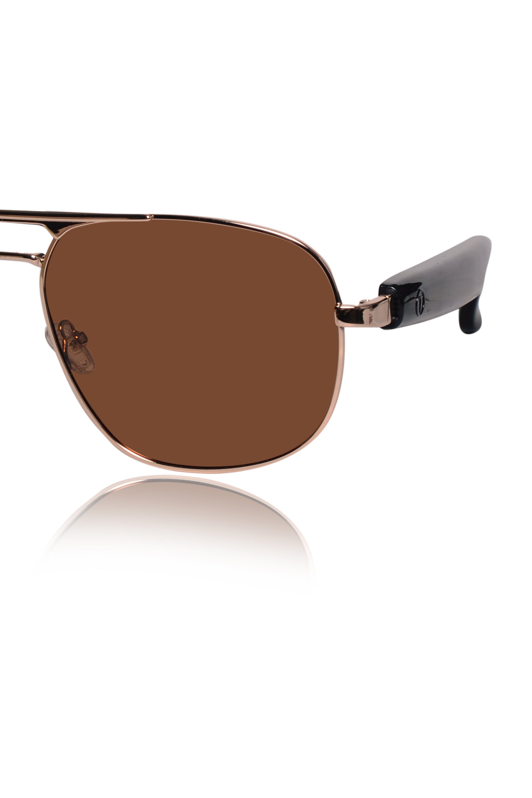 Jodykoes Square Smart Sunglasses with Speaker and Voice Assistant (Brown)