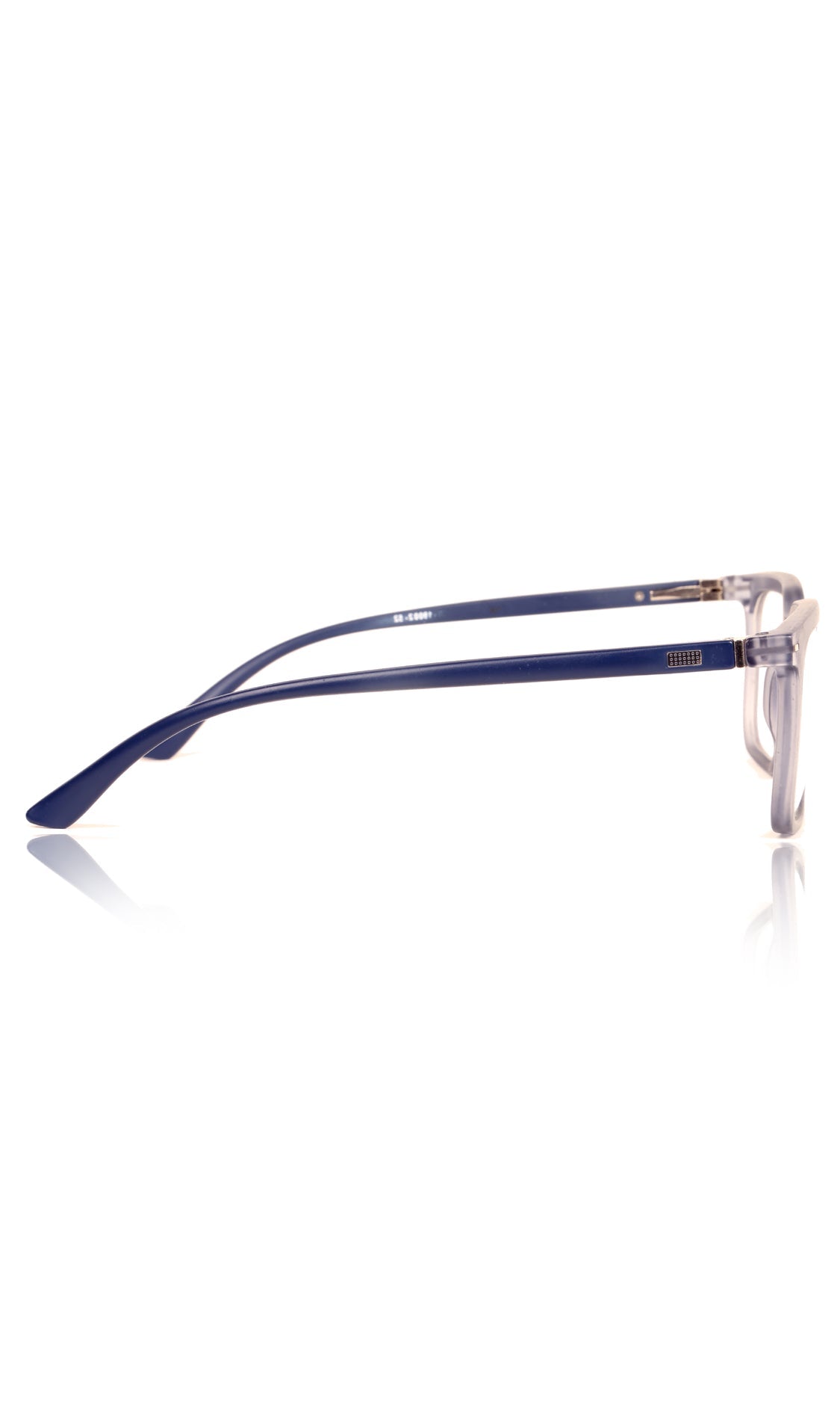 Colour Frame Series: Stylish Square Spectacle Frames with Blue Ray Protection and Anti-Glare Glasses for Men and Women (Frost Transparent Blue)