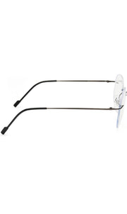 Round Signature Rimless Frame (Black)