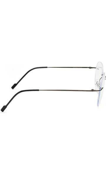 Round Signature Rimless Frame (Black)