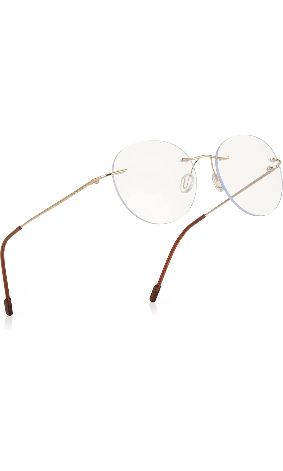 Round Signature Rimless Frame (Gold)