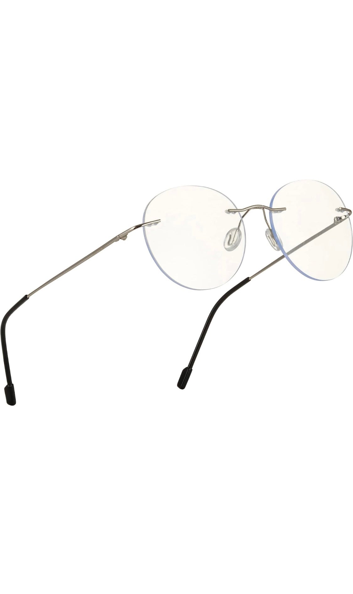 Round Signature Rimless Frame (Silver)