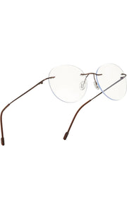 Round Signature Rimless Frame (Copper Brown)