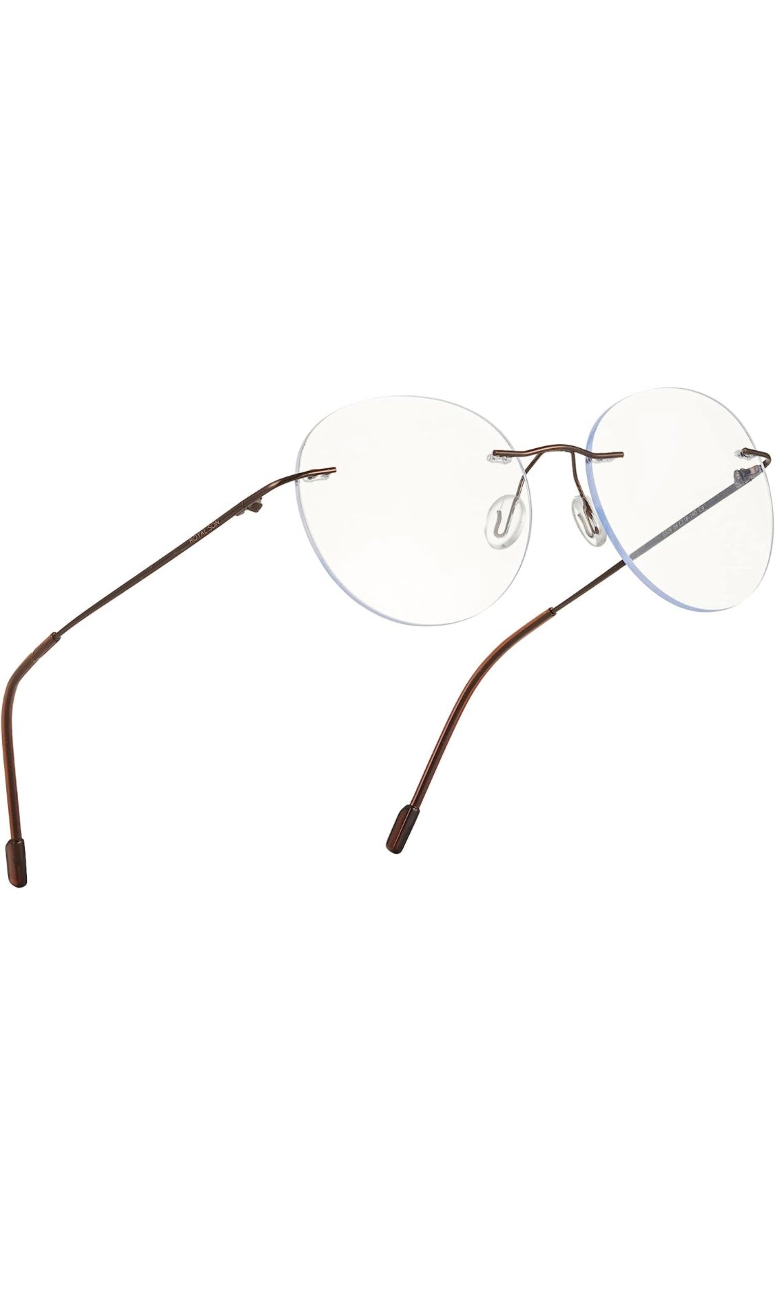 Round Signature Rimless Frame (Copper Brown)