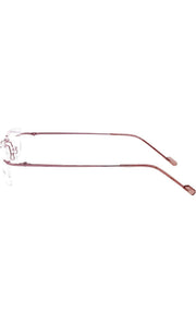 Rectangle Signature Rimless Frame (Pink)