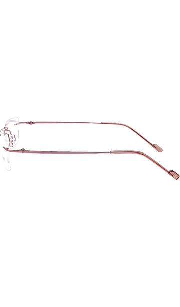 Rectangle Signature Rimless Frame (Pink)
