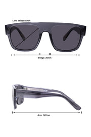 Legacy Square Sunglasses – UV400 Polarized (Crystal Gray)