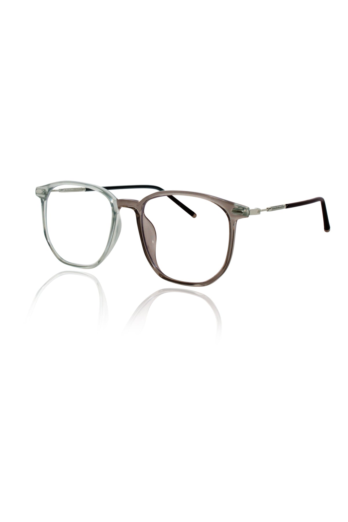 Color-Changing Eyewear Frames | Stylish Pure Acetate UV Protection Glasses | Lightweight & Durable Optical Frames for Men & Women (TRANSPARENT-GRAY)