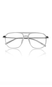 Premium Oversized Eyeglass Frames: Stylish Anti-Glare and Blue Light Blocking Glasses for Enhanced Computer and Mobile Phone Protection, Unisex Design (Transparent)