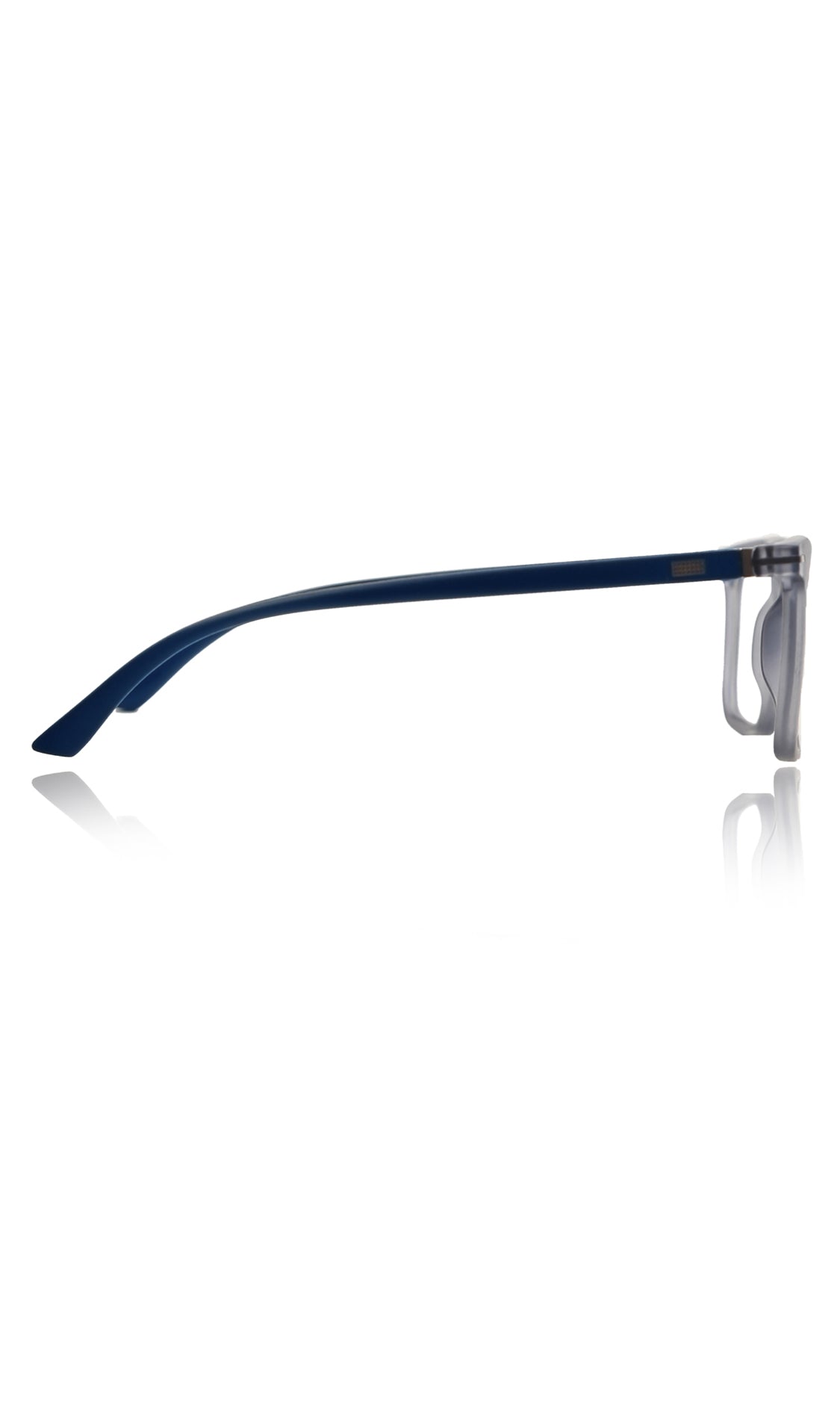 Colour Frame Series: Stylish Square Spectacle Frames with Blue Ray Protection and Anti-Glare Glasses for Men and Women (Frosted Grey Blue)