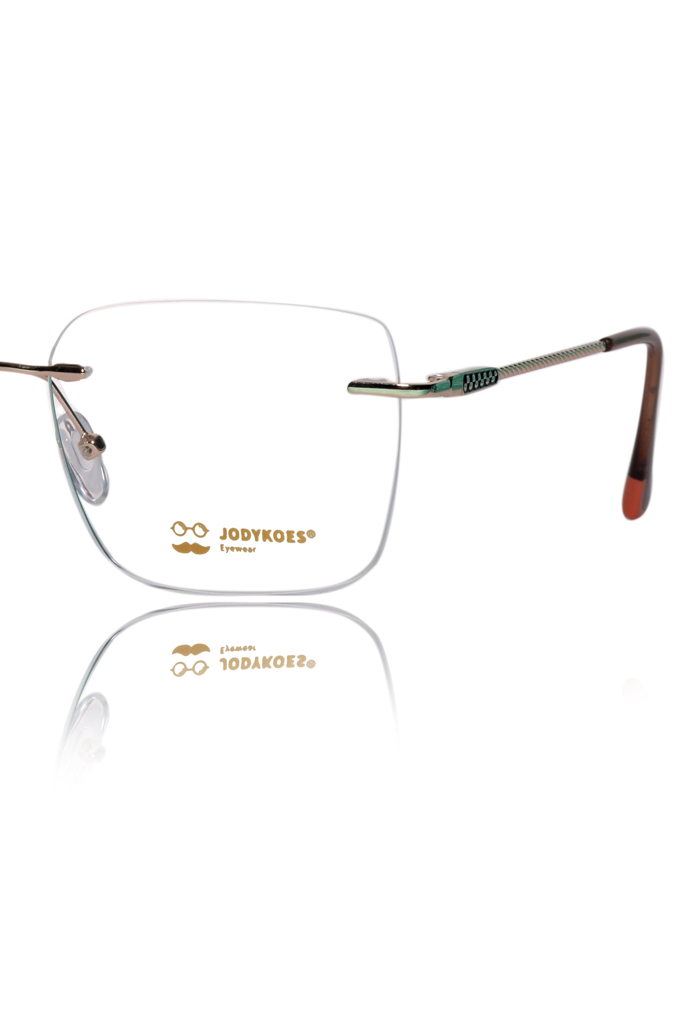 Square Signature Rimless Frame