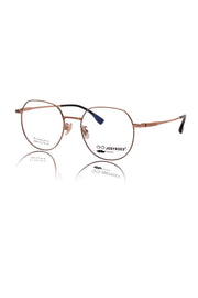 Luxury Series : Pure Titanium Metal Spectacle Eyeglasses | New Shape Round Metal Eyewear Frame (Black And Gold)