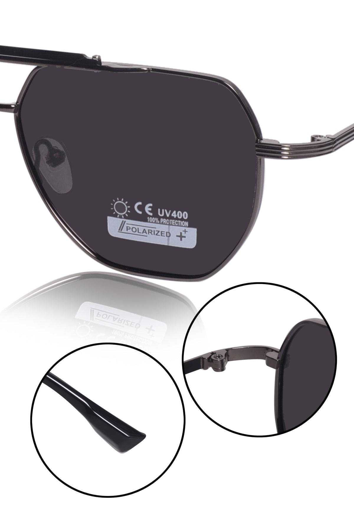 Legacy Square Sunglasses – UV400 Polarized (Knight Black)