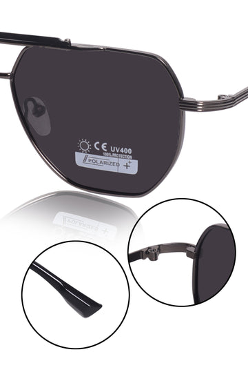 Legacy Square Sunglasses – UV400 Polarized (Knight Black)