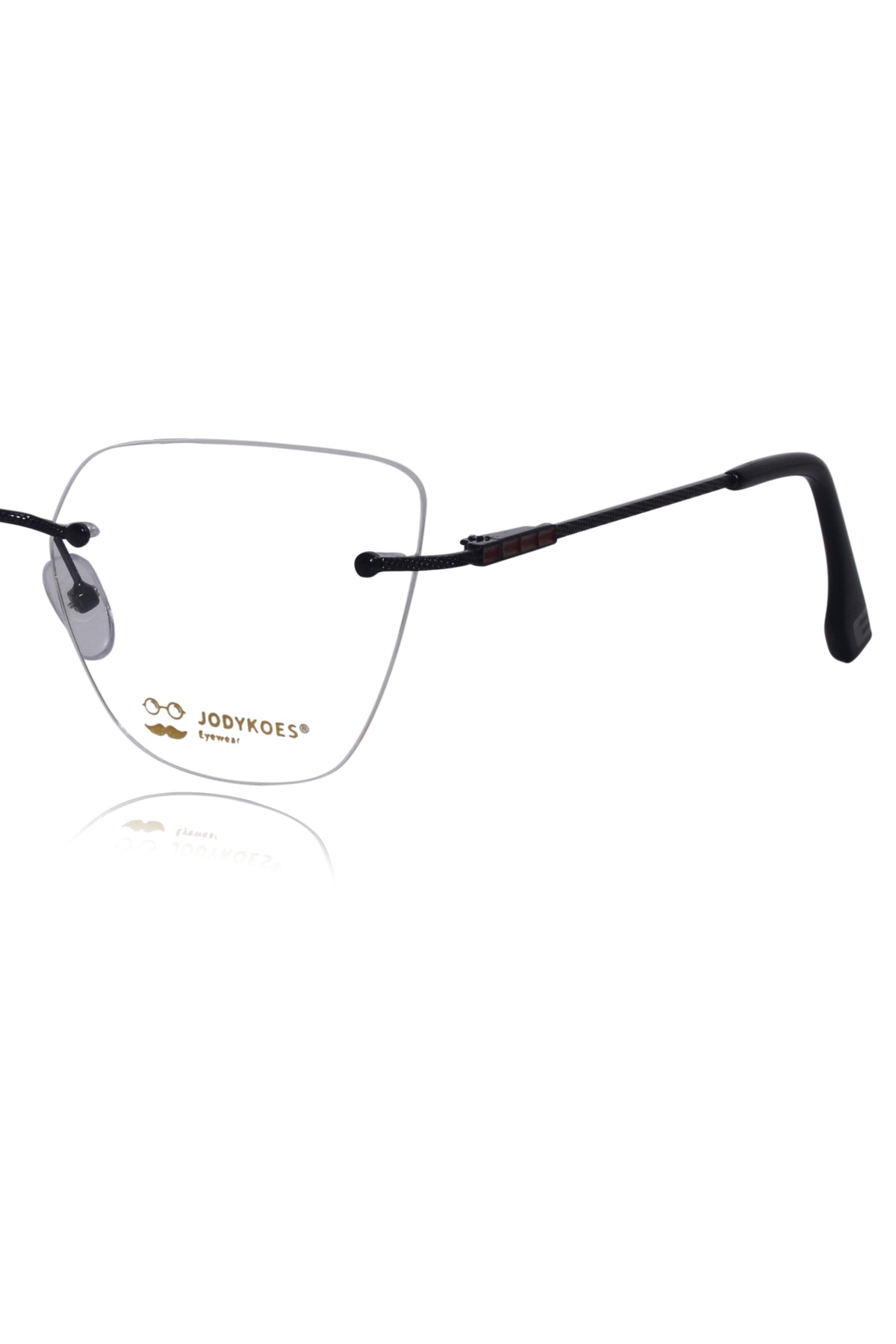 Cat Eye Signature Rimless Frame (Black)