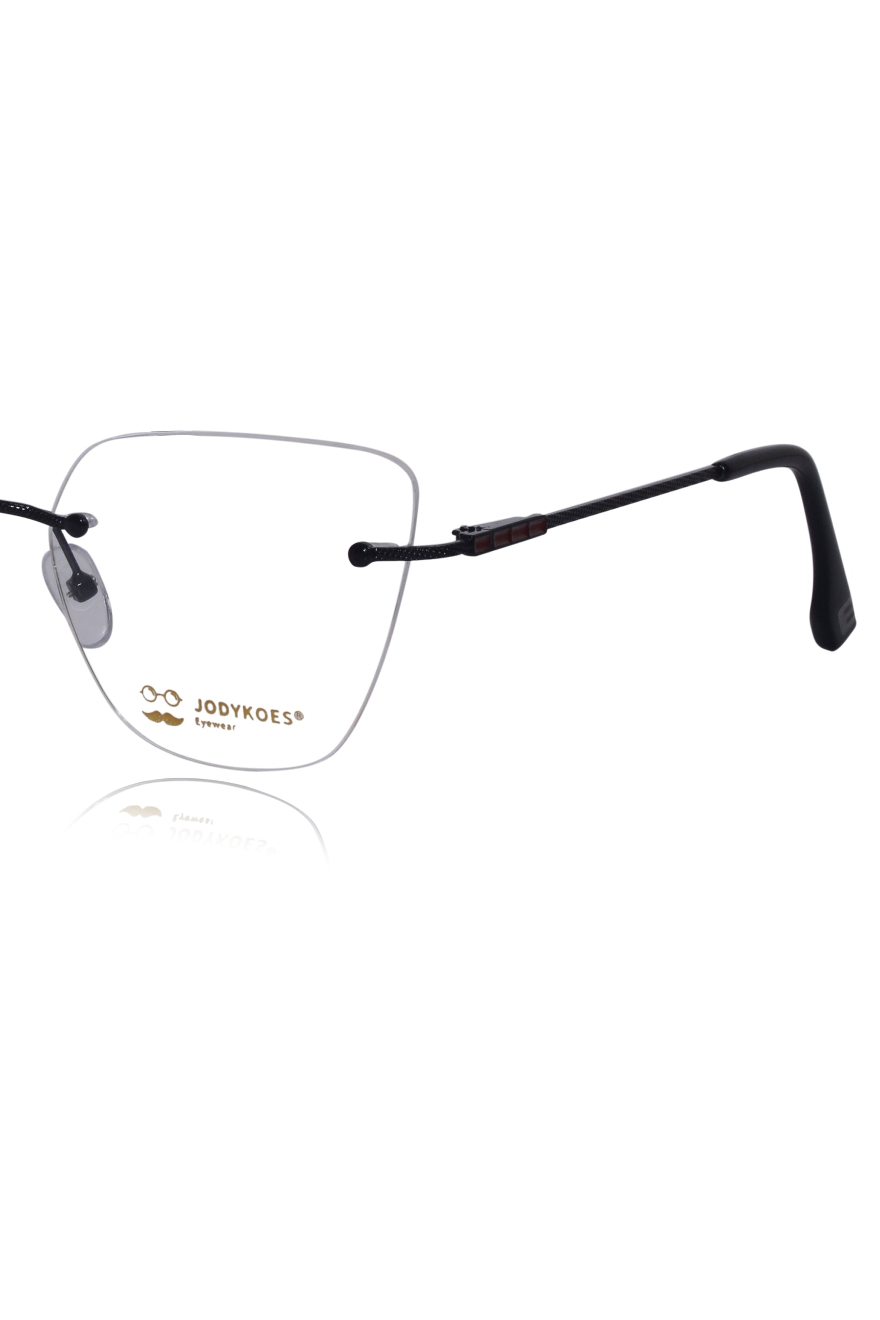 Cat Eye Signature Rimless Frame (Black)