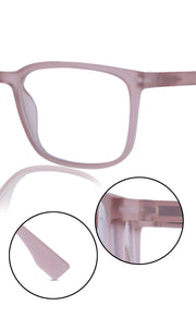 Colour Series : Vibrant colours eyewear rectangle frames with anti glare and blue filter eyeglasses for men and women (Peach Rose)