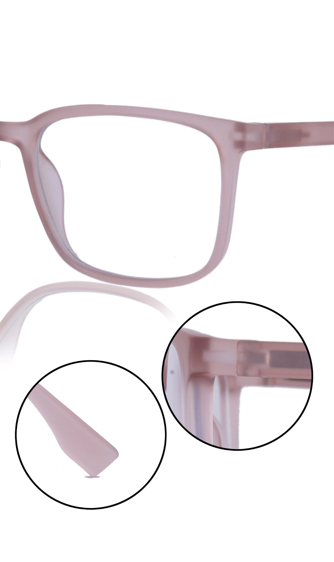 Colour Series : Vibrant colours eyewear rectangle frames with anti glare and blue filter eyeglasses for men and women (Peach Rose)