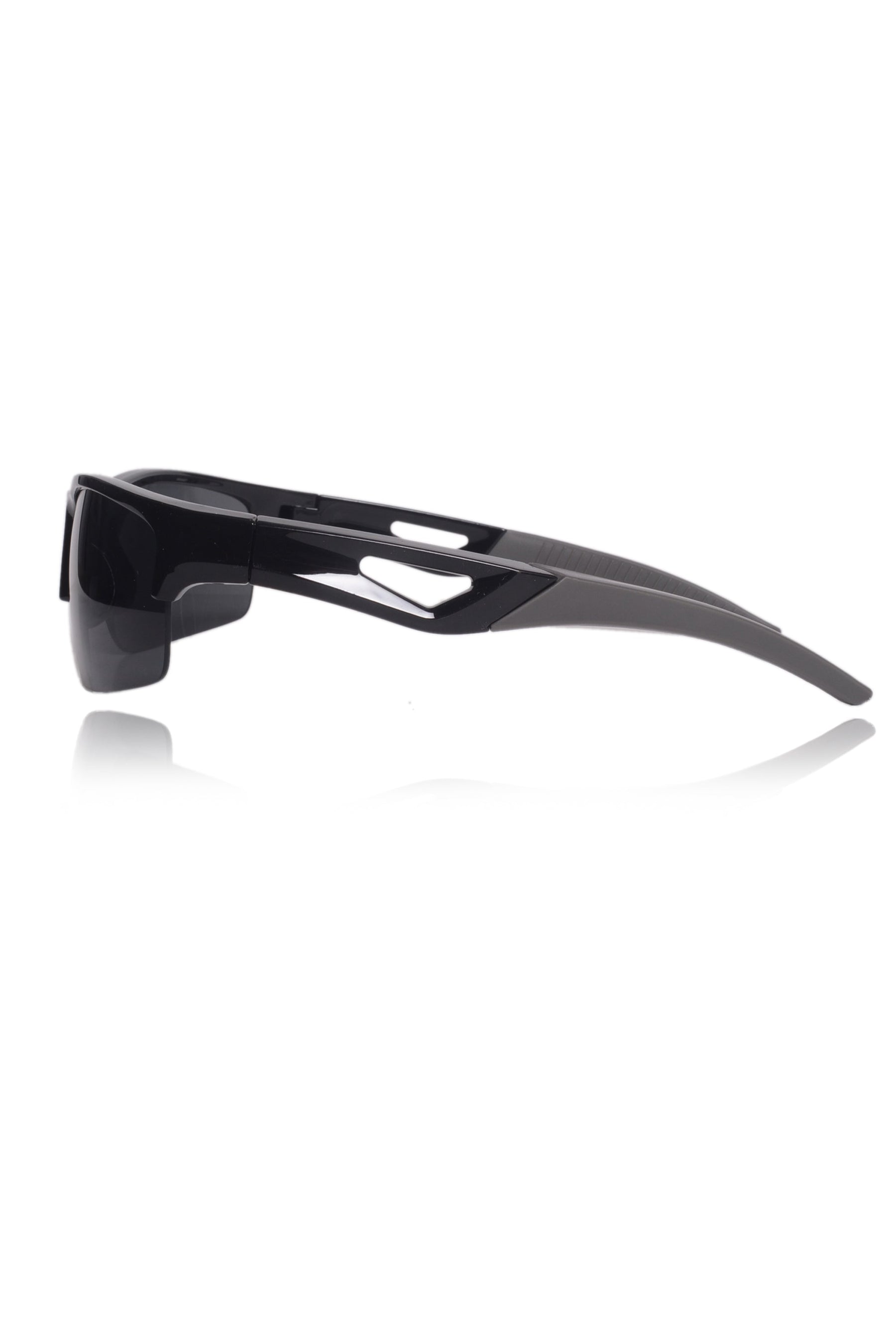 Sports Series Wrap Around Sunglasses for Men & Women | Lightweight Non-Polarized Eyewear | UV400 Protection | Performance Outdoor Shades (Black)