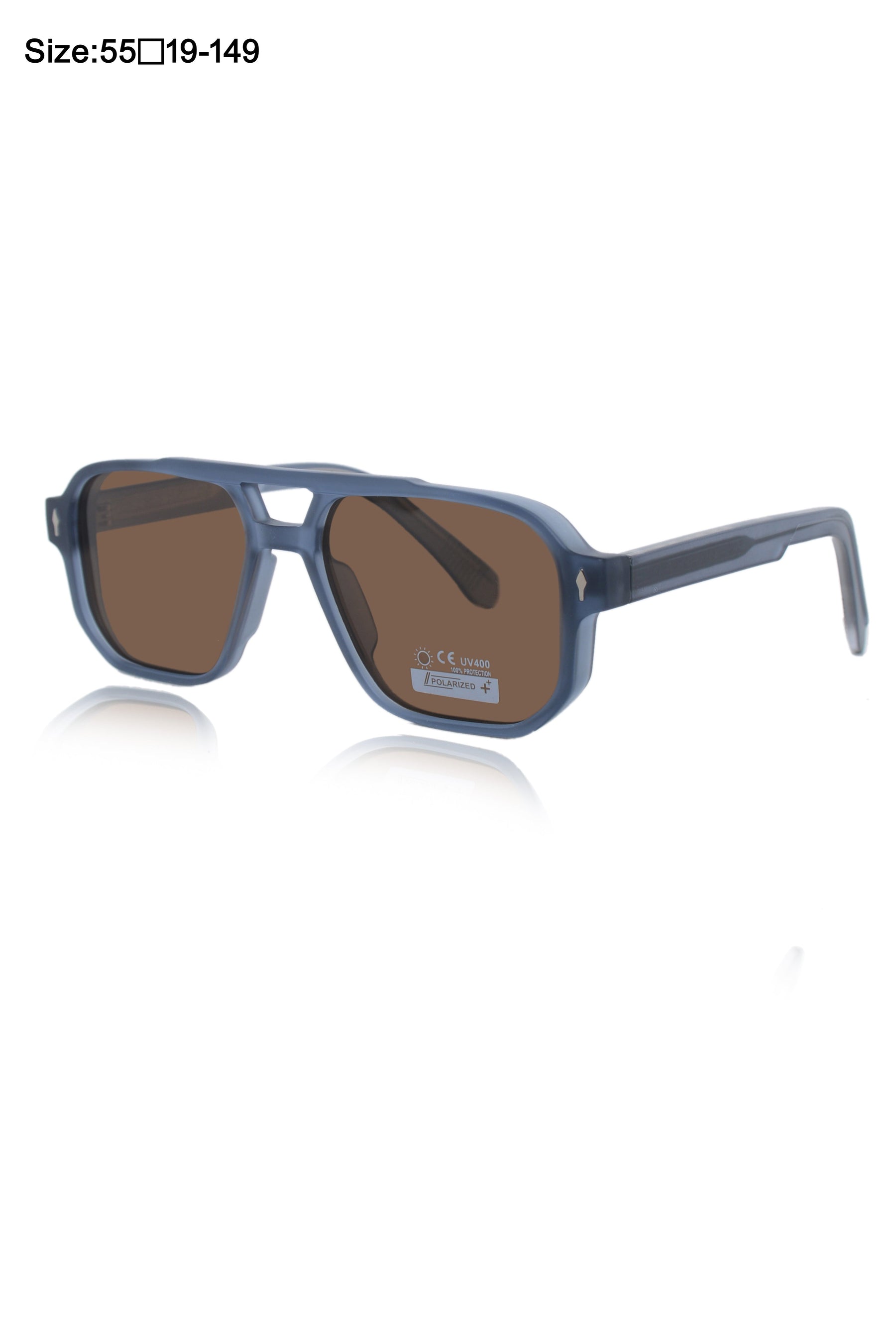 Legacy Aviator Sunglasses – UV400 Polarized (Blue)