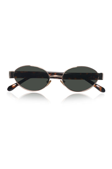 Legacy Metal Oval Sunglasses – UV400 Polarized (Gold)