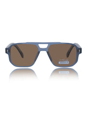 Legacy Aviator Sunglasses – UV400 Polarized (Blue)