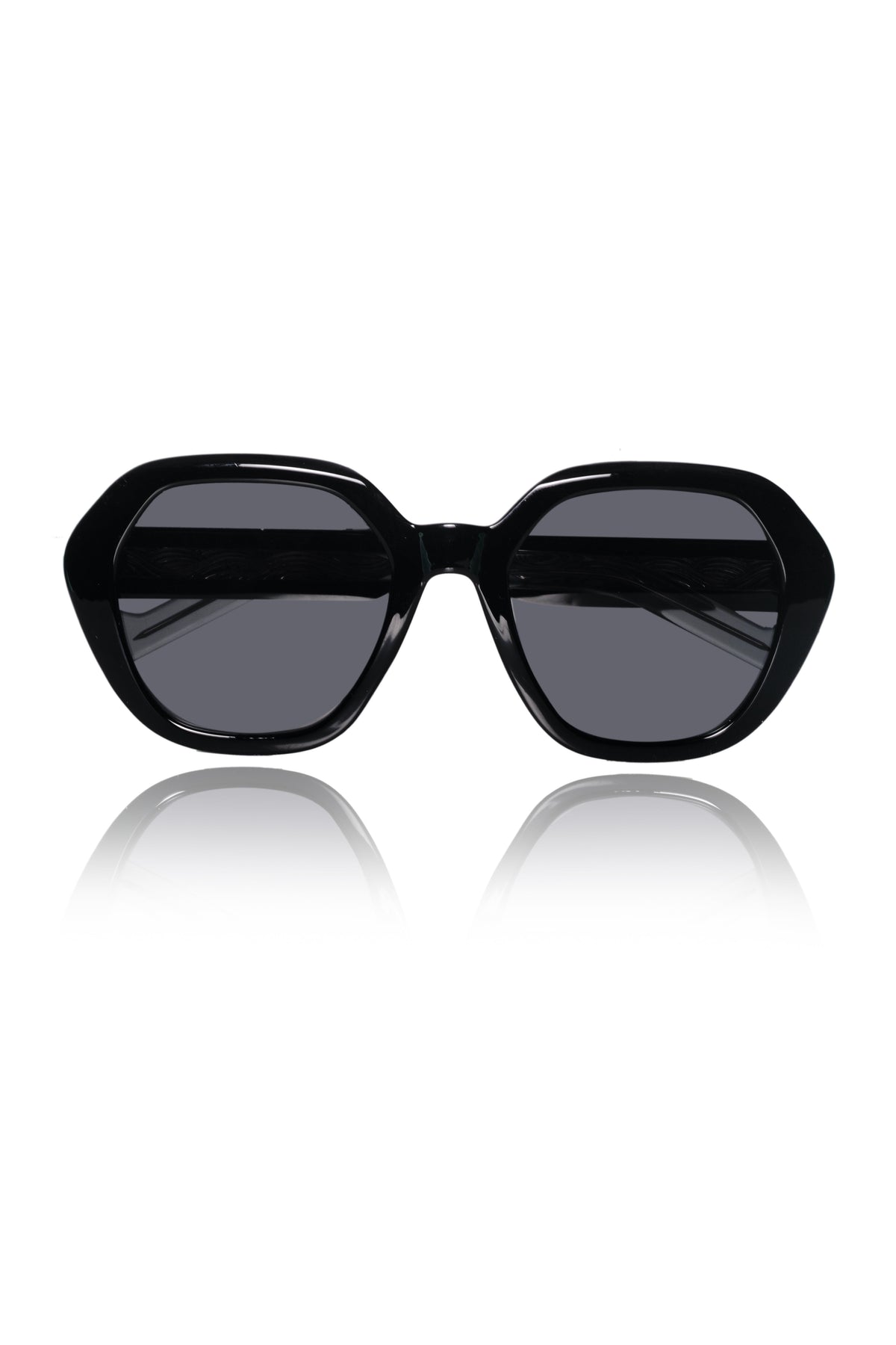 Legacy Cat Eye Square Sunglasses – UV400 Polarized (Black)