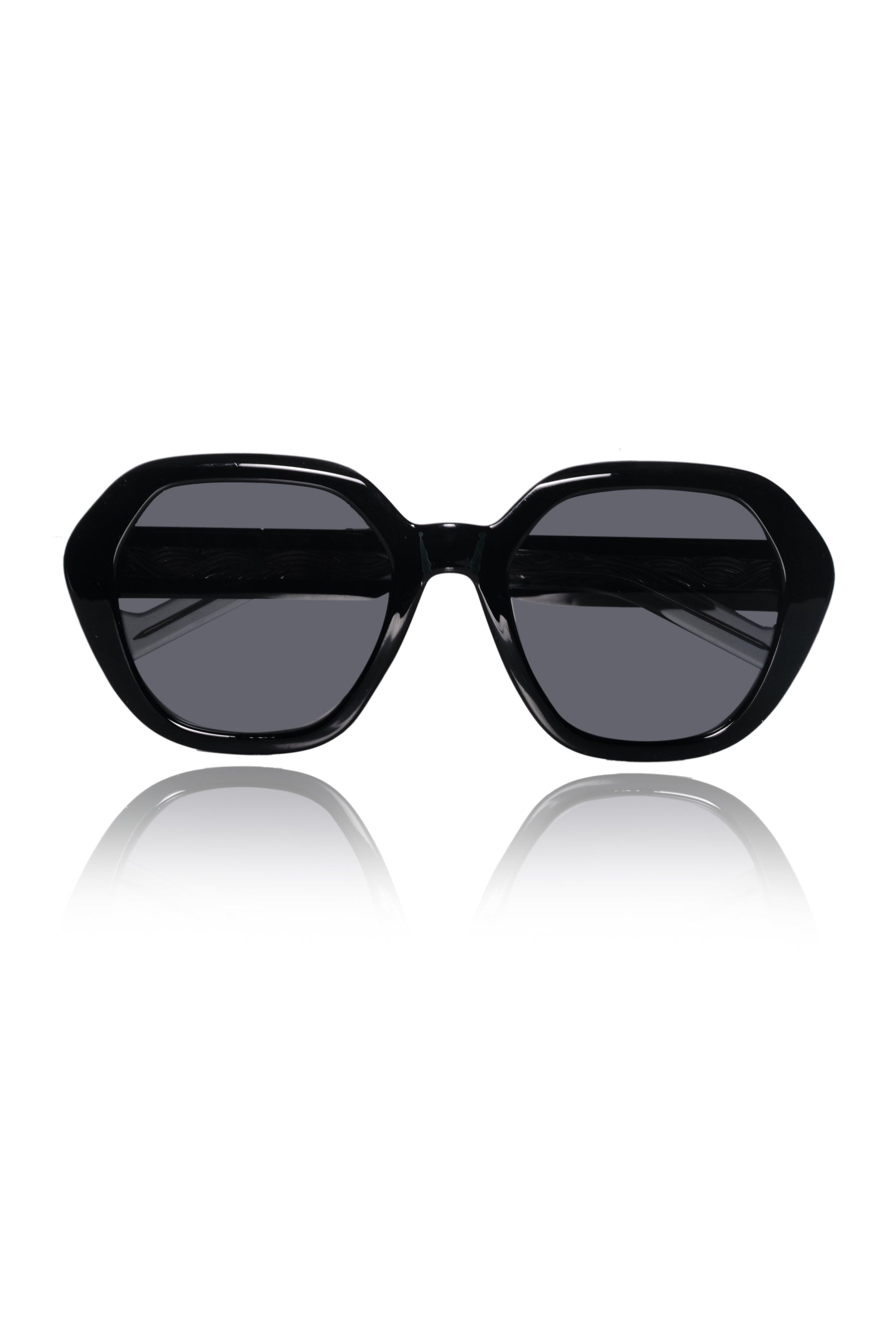 Legacy Cat Eye Square Sunglasses – UV400 Polarized (Black)