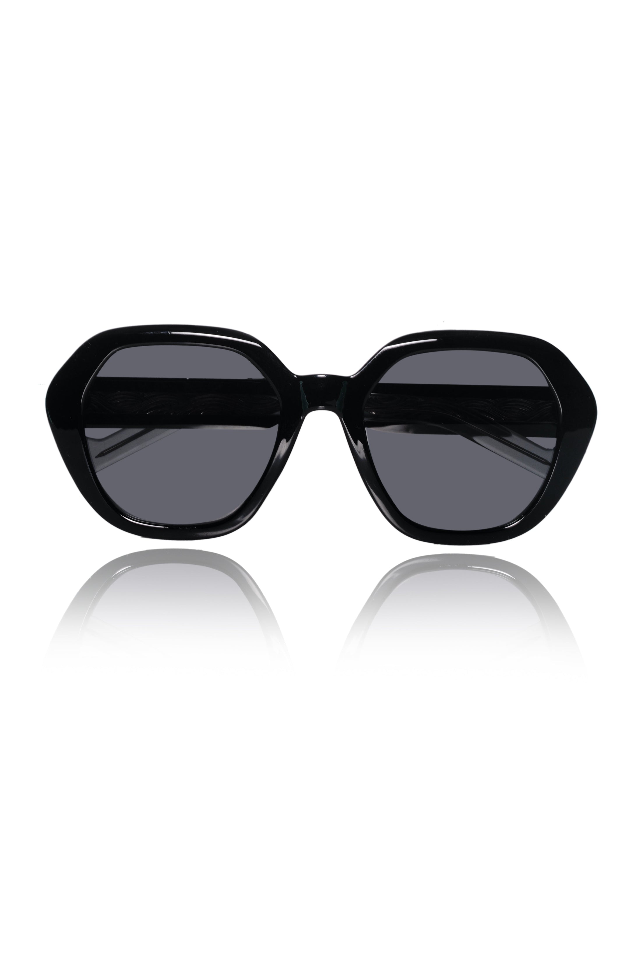 Legacy Cat Eye Square Sunglasses – UV400 Polarized (Black)