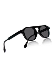 Legacy Round Aviator Sunglasses – UV400 Polarized (Black)