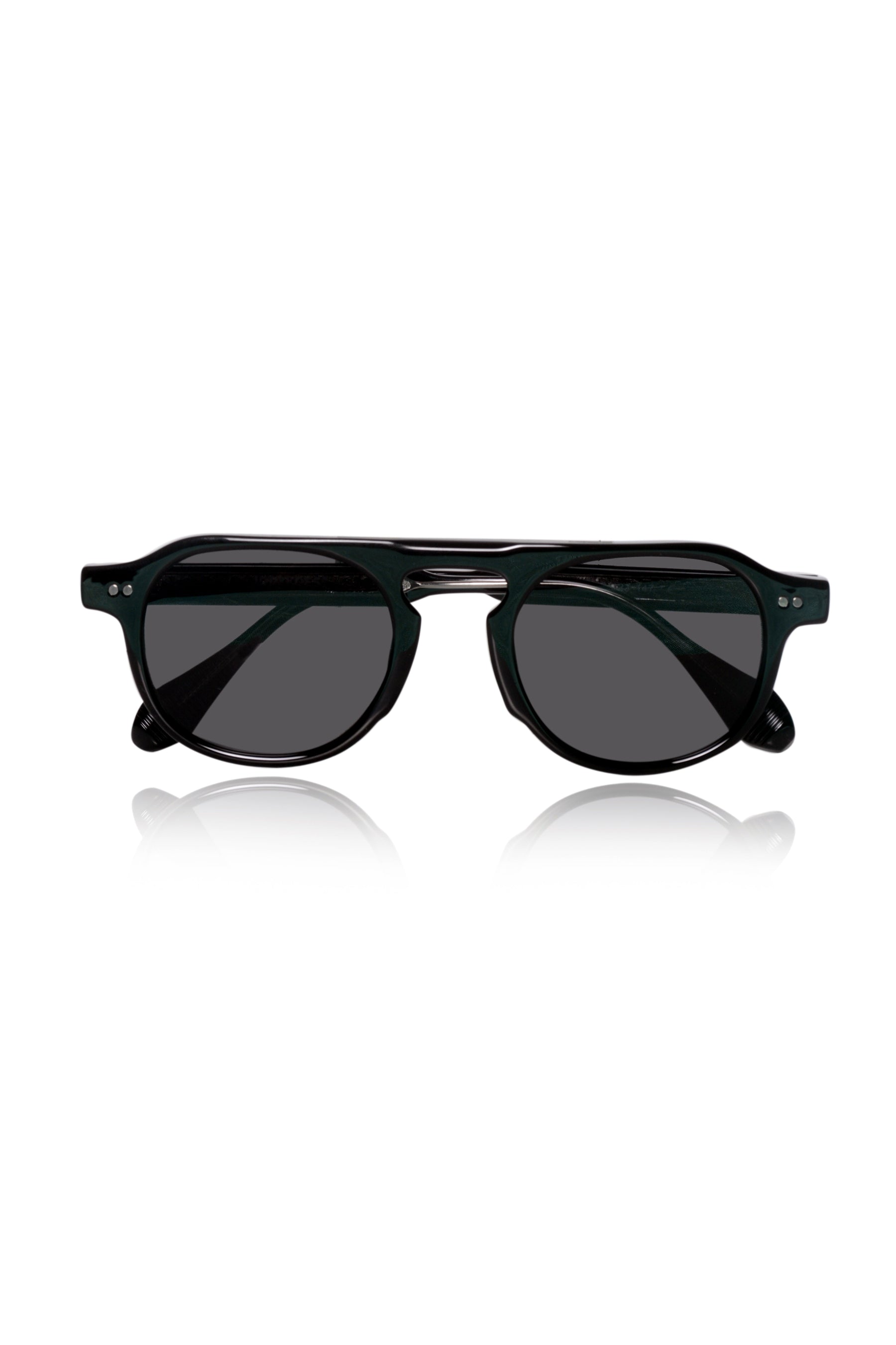 Legacy Round Aviator Sunglasses – UV400 Polarized (Black)