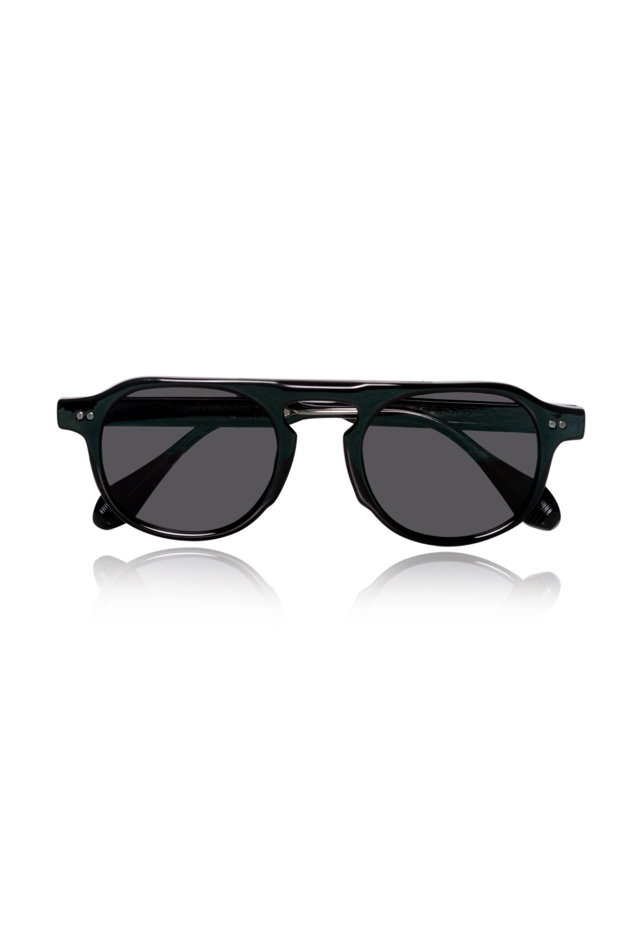 Legacy Round Aviator Sunglasses – UV400 Polarized (Black)