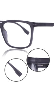 Colour Series : Vibrant colours eyewear rectangle frames with anti glare and blue filter eyeglasses for men and women (Opaque Black)