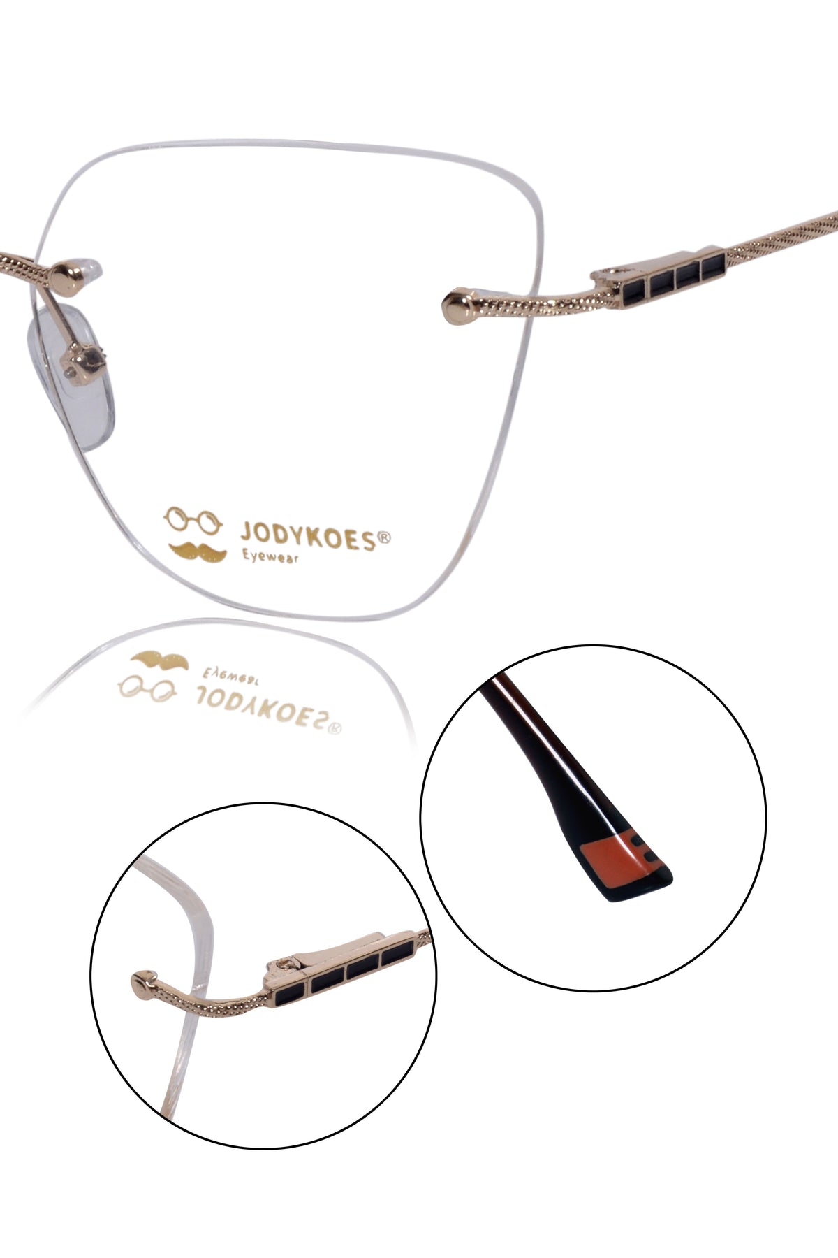 Cat Eye Signature Rimless Frame