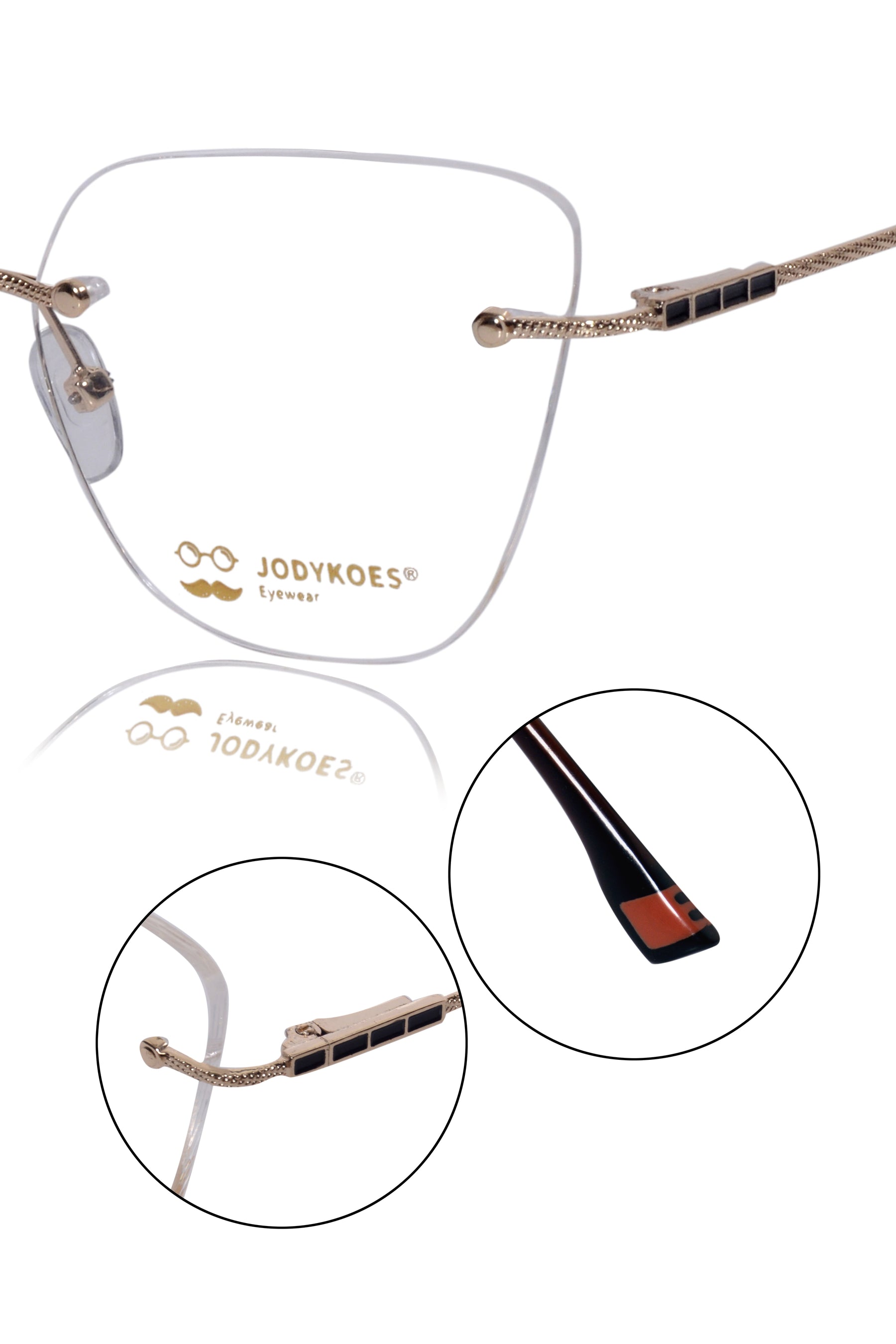 Cat Eye Signature Rimless Frame