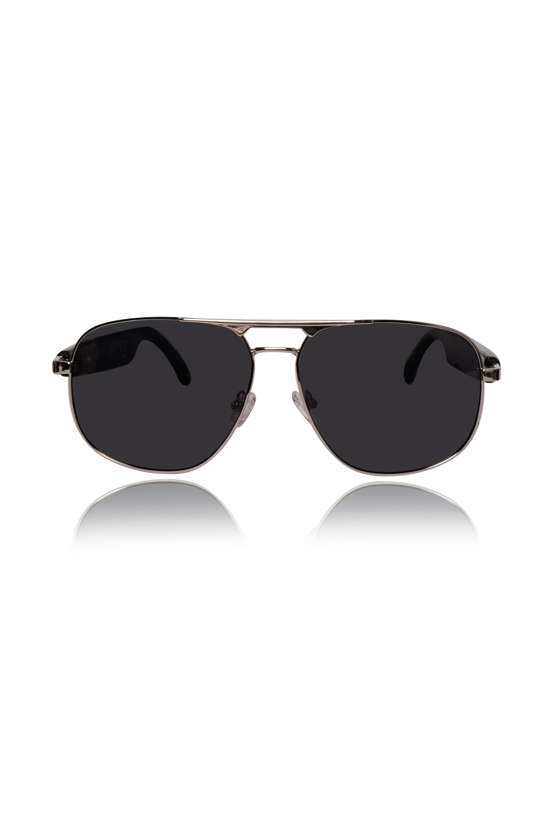 Jodykoes Square Smart Sunglasses with Speaker and Voice Assistant (Grey)