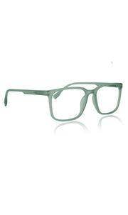 Colour Series : Vibrant colours eyewear rectangle frames with anti glare and blue filter eyeglasses for men and women (Sky Green)
