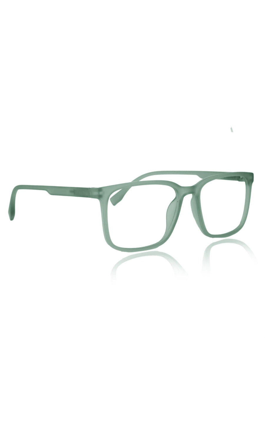 Colour Series : Vibrant colours eyewear rectangle frames with anti glare and blue filter eyeglasses for men and women (Sky Green)