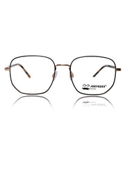 Luxury Series : Pure Titanium Metal Spectacle Eyeglasses | New Shape Square Metal Eyewear Frame (Black And Gold)