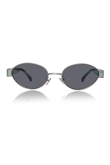 Legacy Metal Oval Sunglasses – UV400 Polarized (Silver)